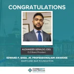 We are #CLSProud to share that our Board President, Alex Geraldo, Esq. has been awarded the Edward F. Shea, Jr. Professionalism Award by the Maryland Bar Foundation! This prestigious honor is presented to attorneys who embody professionalism, civility, integrity, compassion, and commitment to public service.  Alex truly goes above and beyond to support the mission of CLS and uplift our staff, clients, and community. We are grateful for his leadership and dedication—this recognition is well deserved!